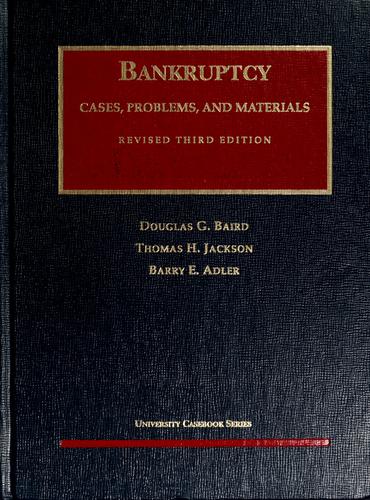 Cover for Cases, problems, and materials on bankruptcy