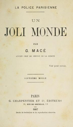 Cover for Un joli monde