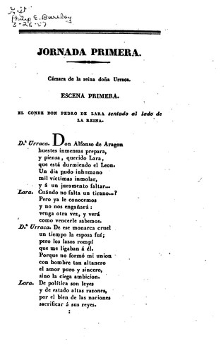Cover for Doña Urraca: Drama histórico original en cuatro jornadas en verso y prosa