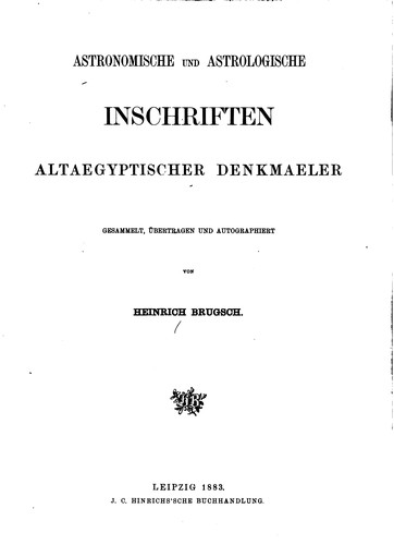 Cover for Thesaurus Inscriptionum Aegyptiacarum: Altaegyptische Inschriften