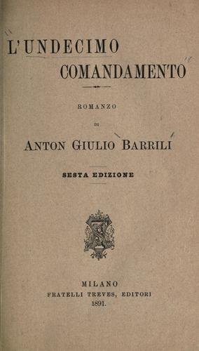 Cover for L'Undecimo comondamento