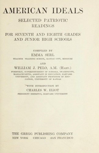 Cover for American ideals