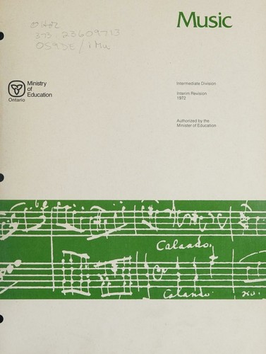 Cover for Music, Intermediate division