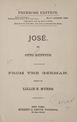 Cover for Jose .