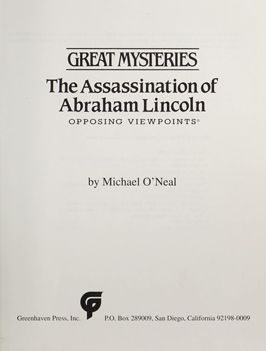 Cover for The assassination of Abraham Lincoln