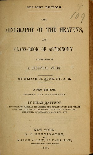 Cover for The geography of the heavens, and class book of astronomy