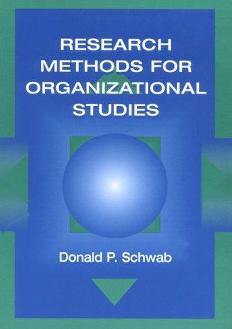 Cover for Research methods for organizational studies