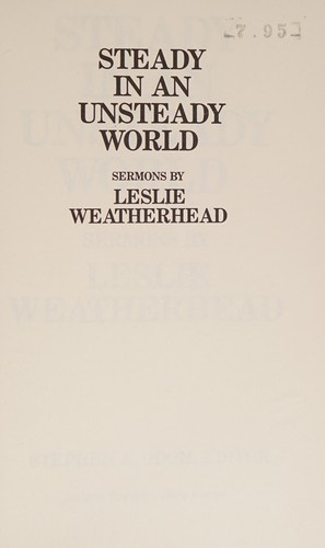 Cover for Steady in an unsteady world