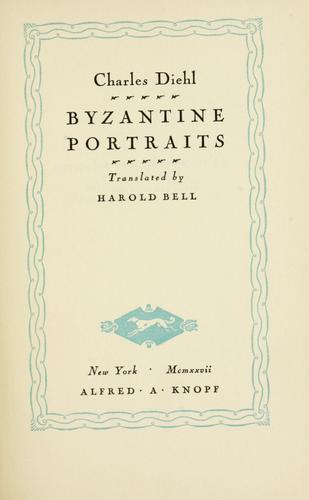 Cover for Byzantine portraits