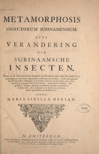 Cover for Metamorphosis insectorum surinamensium