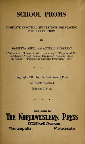 Cover for School proms