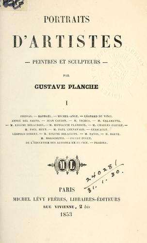 Cover for Portraits d'artistes - peintres et sculpteurs.