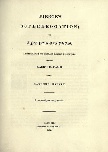 Cover for Pierce's supererogation