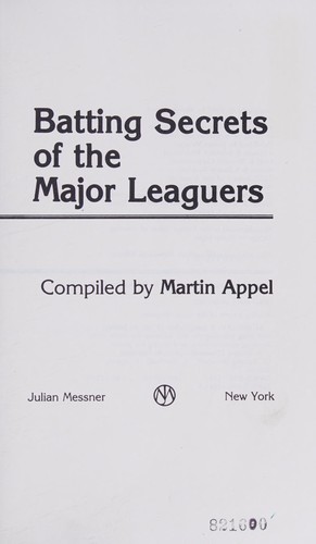 Cover for Batting secrets of the major leaguers