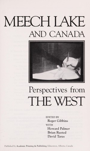 Cover for Meech Lake and Canada