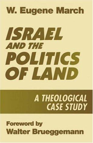 Cover for Israel and the politics of land