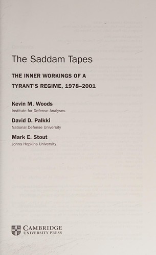 Cover for The Saddam tapes