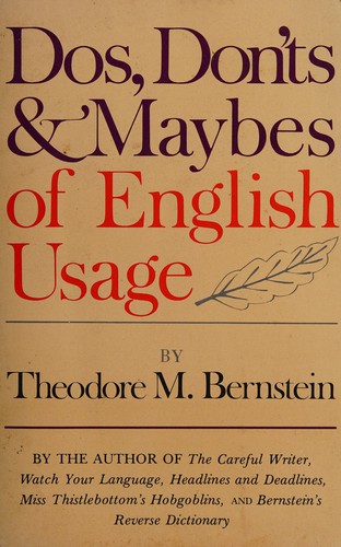 Cover for Do's, Don'ts, and Maybes of English Usage