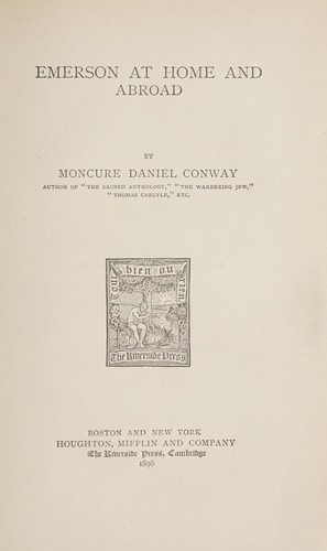 Cover for Emerson at home & abroad