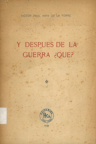 Cover for Y después de la guerra? que?
