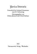 Cover for Slavica litteraria. Festschrift f ur Gerhard Giesemann zum 65. Geburtstag