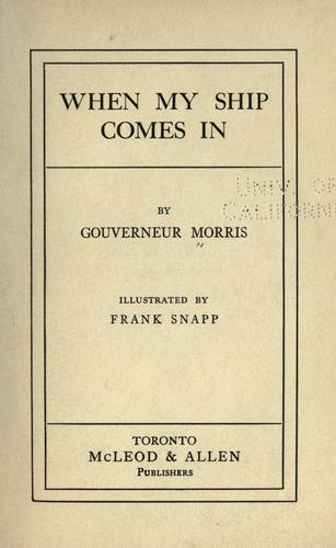 Cover for When my ship comes in