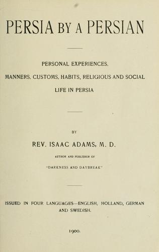Cover for Persia by a Persian