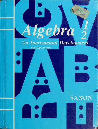 Cover for Algebra 1/2