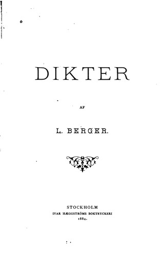 Cover for Dikter