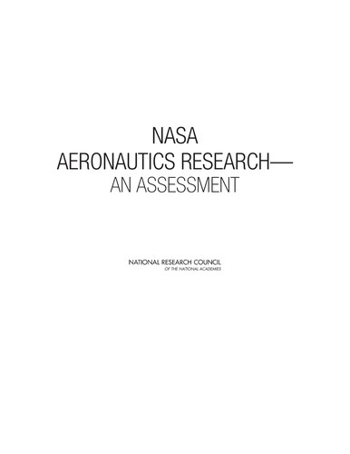Cover for NASA aeronautics research