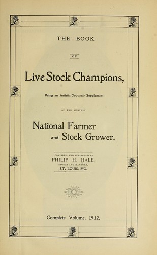 Cover for The book of live stock champions