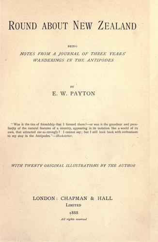 Cover for Round about New Zealand