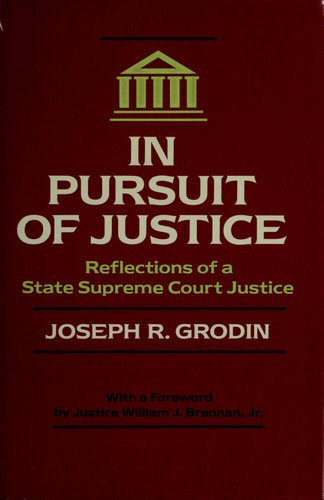 Cover for In pursuit of justice