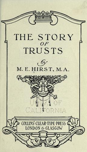 Cover for The story of trusts