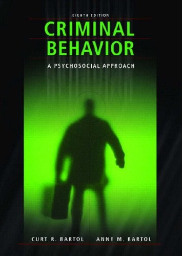 Cover for Valuepack : Criminal Behaviour : A Psychosocial Approach/ Criminal Justice