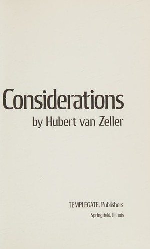 Cover for Considerations