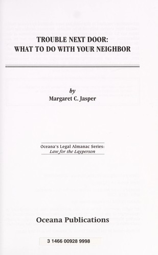 Cover for Trouble next door
