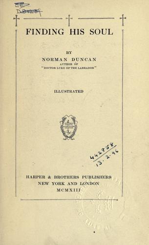 Cover for Finding his soul