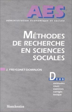 Cover for Méthodes de recherche en sciences sociales