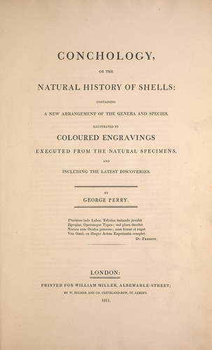 Cover for Conchology, or The natural history of shells
