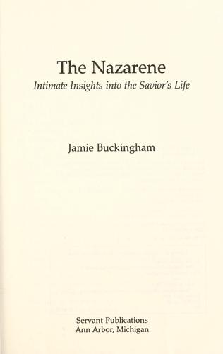 Cover for The Nazarene