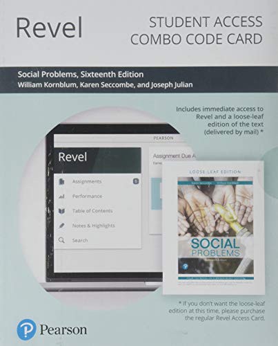 Cover for Social Problems, 16/e - Revel Combo Access Card