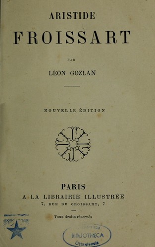 Cover for Aristide Froissart