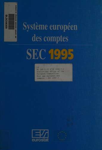 Cover for Système européen des comptes