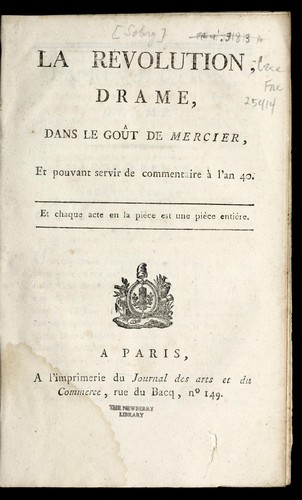 Cover for La re volution