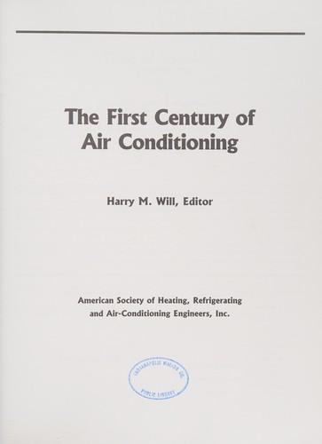 Cover for First Century of Air-Conditioning