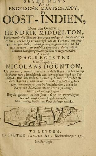 Cover for Sesde reys van de Engelsche Maatschappy na Oost-Indien