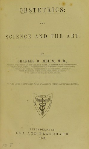 Cover for Obstetrics, the science and the art