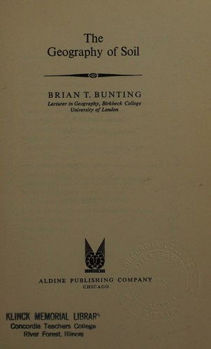 Cover for The geography of soil