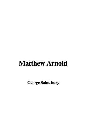 Cover for Matthew Arnold